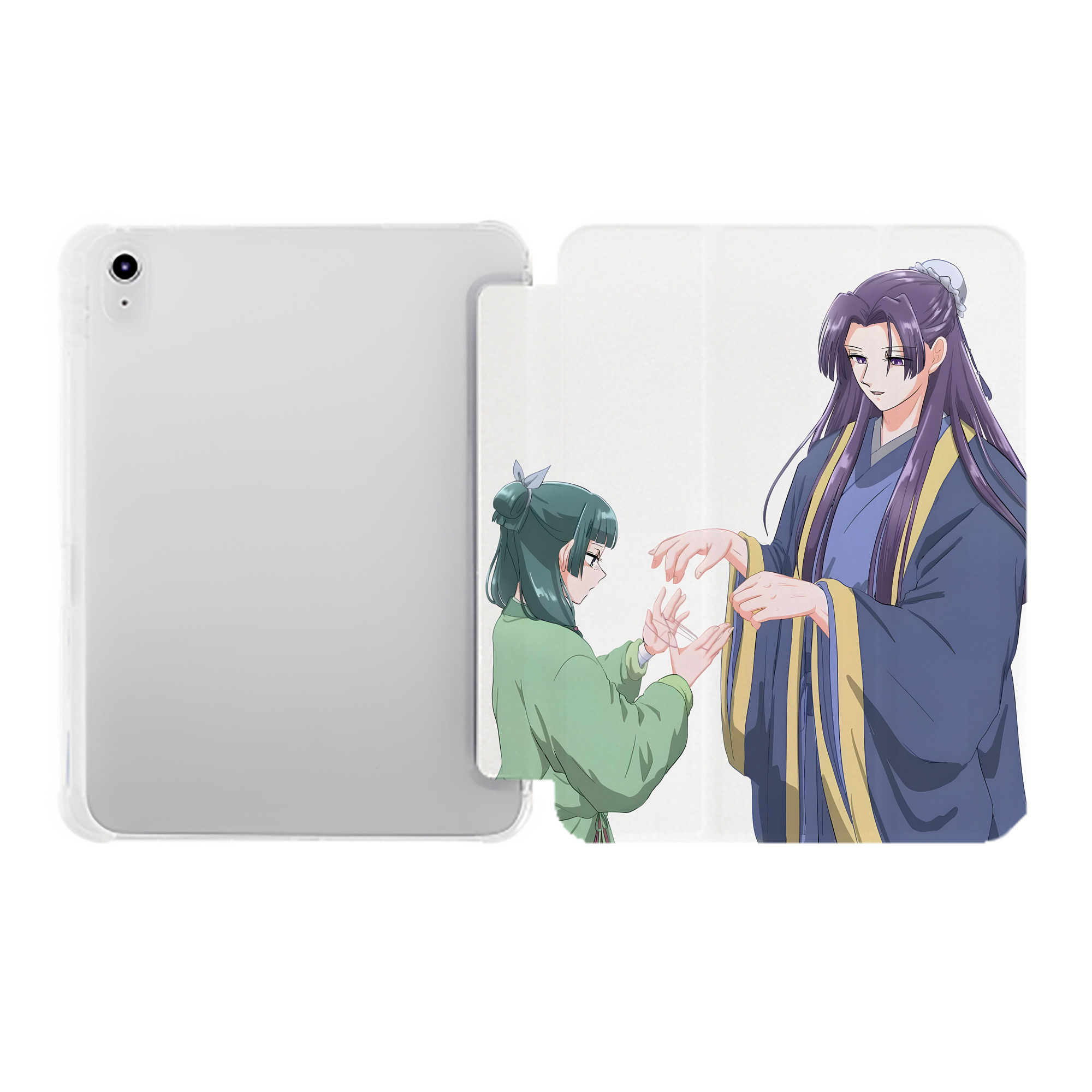 （画像用） 薬屋のひとりごと The Apothecary Diaries IPad ケース ペン収納付き 三つ折りスタンド PUレザー×シリコン 対応機種9.5/10.5/10.9インチ